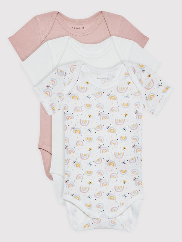NAME IT NAME IT Комплект от 3 броя детски бодита 13198643 Цветен Regular Fit