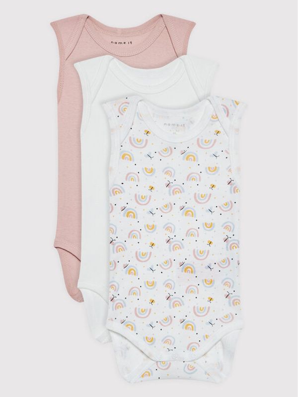 NAME IT NAME IT Комплект от 3 броя детски бодита 13202692 Цветен Regular Fit