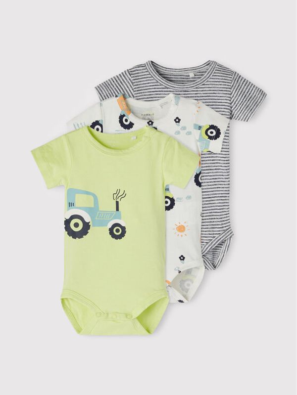 NAME IT NAME IT Комплект от 3 броя детски бодита 13204109 Цветен Regular Fit