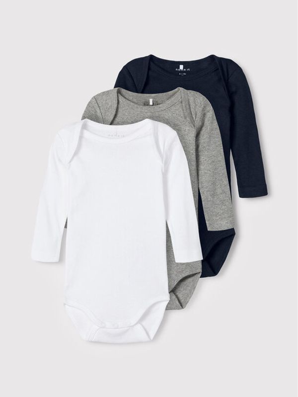 NAME IT NAME IT Комплект от 3 броя детски бодита 13209205 Цветен Regular Fit
