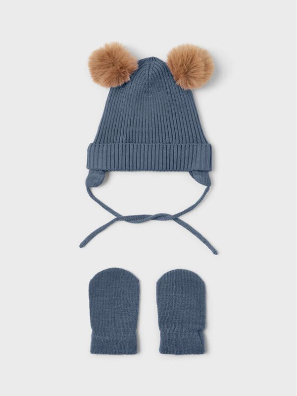 NAME IT NAME IT Комплект шапка и ръкавици 13206459 Син