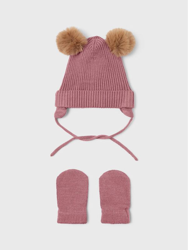 NAME IT NAME IT Комплект шапка и ръкавици Nmara 13206459 Розов