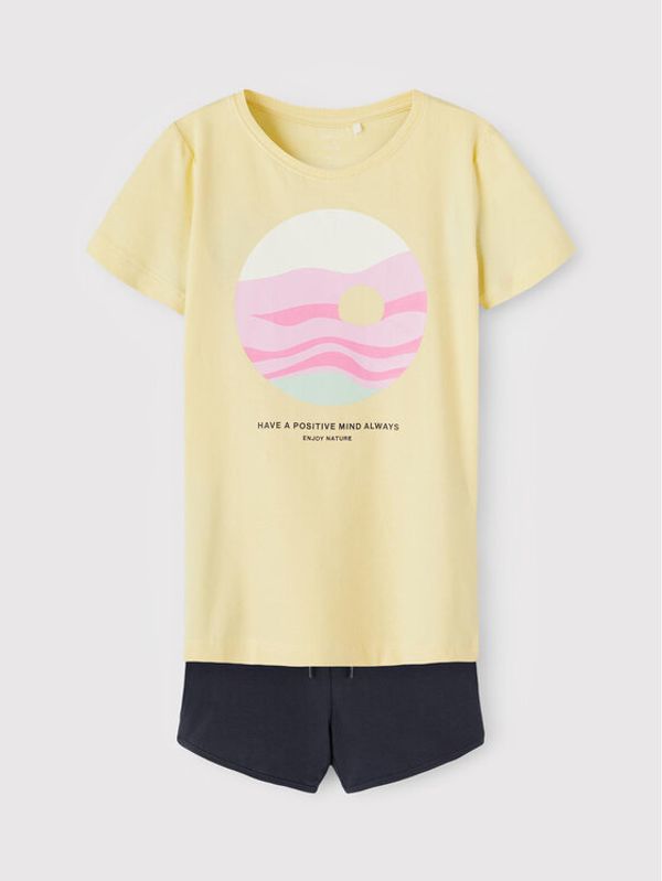 NAME IT NAME IT Комплект тишърт и панталонки 13198483 Жълт Regular Fit