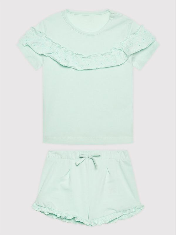 NAME IT NAME IT Комплект тишърт и панталонки 13205862 Зелен Regular Fit