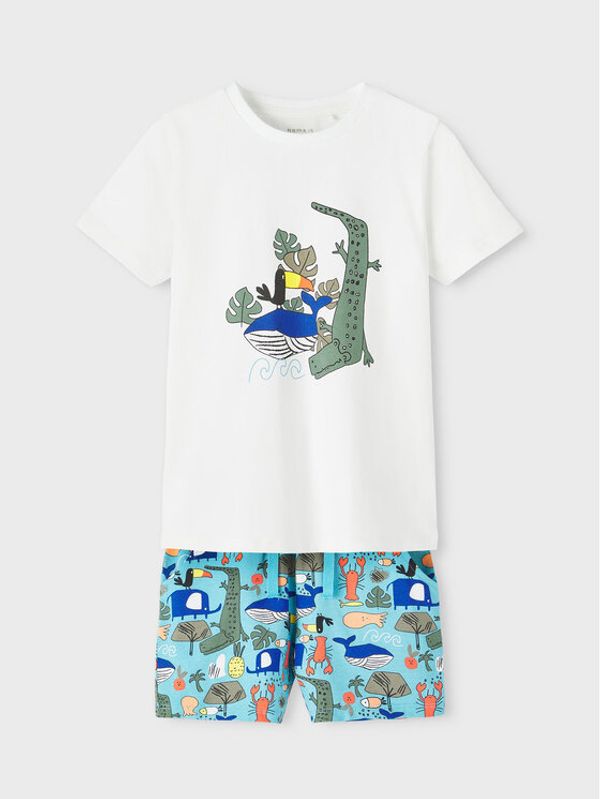 NAME IT NAME IT Комплект тишърт и панталонки 13213860 Бял Regular Fit