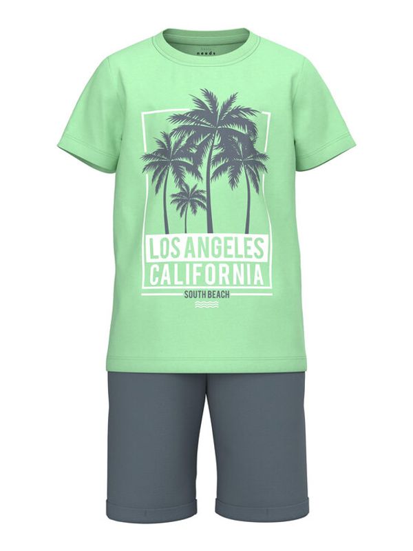 NAME IT NAME IT Комплект тишърт и панталонки 13214392 Зелен Regular Fit