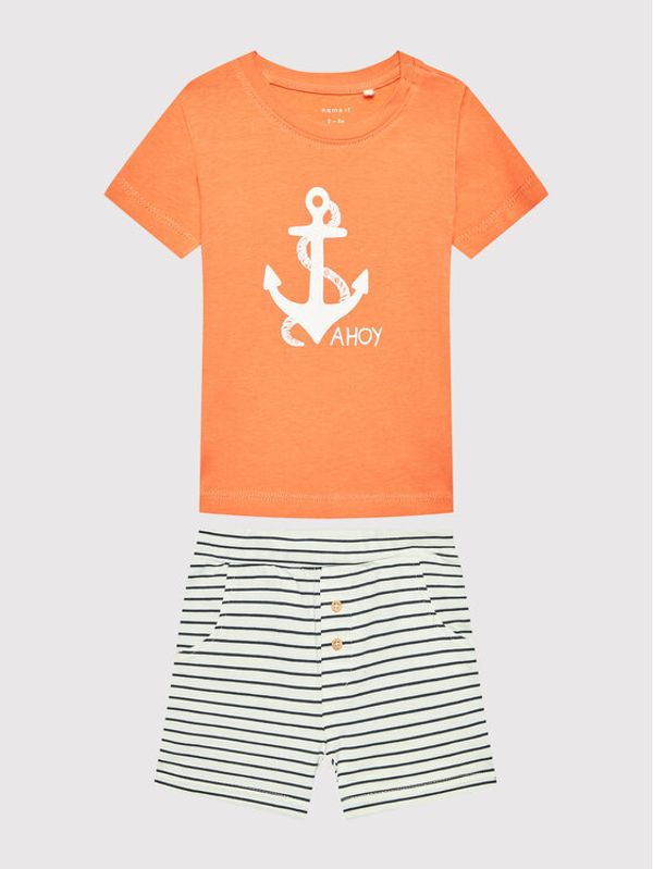 NAME IT NAME IT Комплект тишърт и спортни шорти 13205874 Цветен Regular Fit
