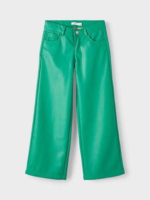 NAME IT NAME IT Панталони от имитация на кожа 13210144 Зелен Regular Fit