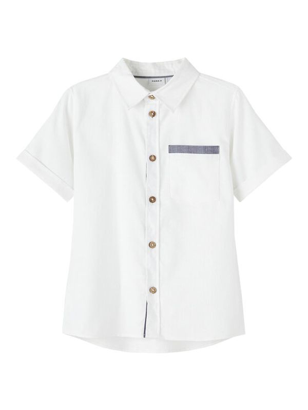 NAME IT NAME IT Риза 13216724 Бял Regular Fit