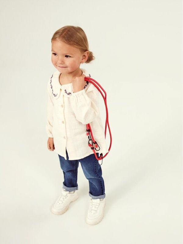 NAME IT NAME IT Риза 13218782 Екрю Regular Fit