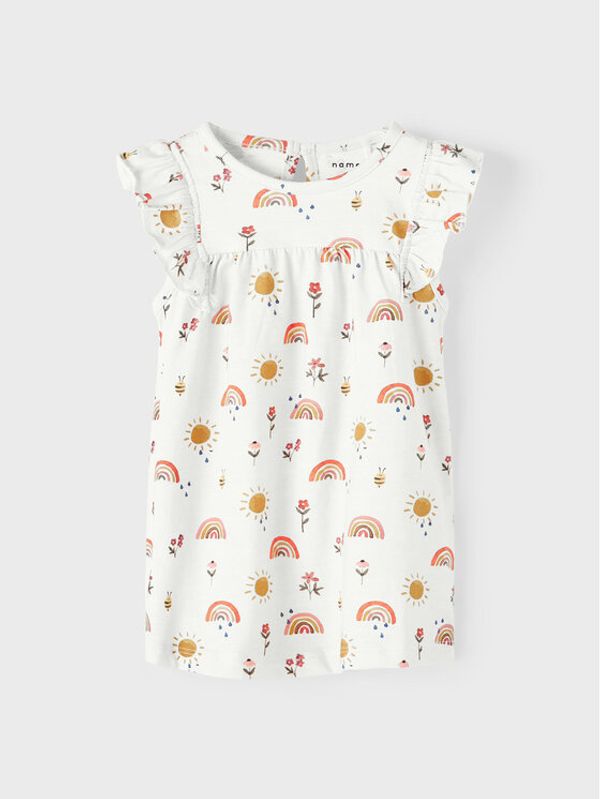 NAME IT NAME IT Рокля 13217356 Бял Regular Fit