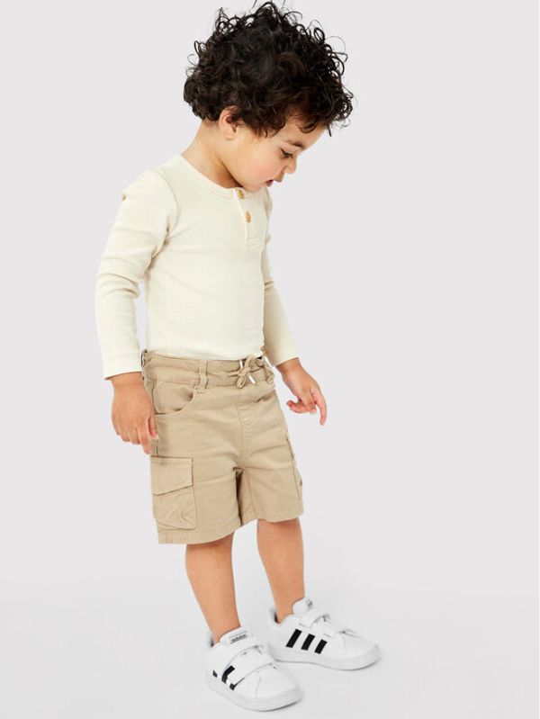 NAME IT NAME IT Шорти от плат 13202362 Кафяв Regular Fit