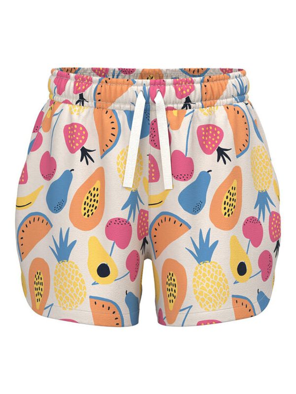 NAME IT NAME IT Шорти от плат 13217262 Бял Regular Fit