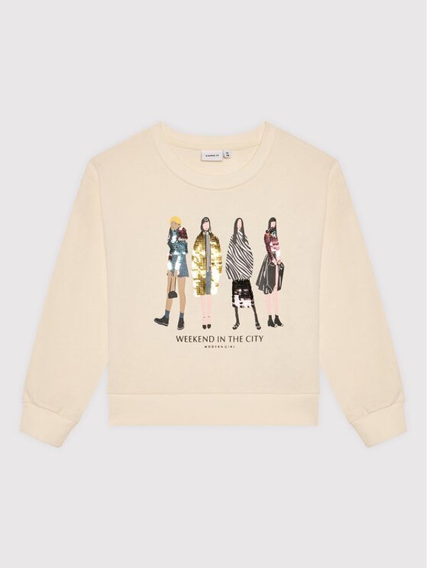 NAME IT NAME IT Суитшърт 13198987 Бежов Regular Fit