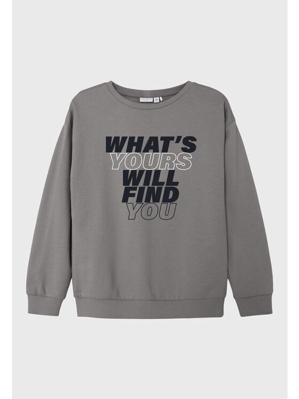 NAME IT NAME IT Суитшърт 13206606 Сив Regular Fit