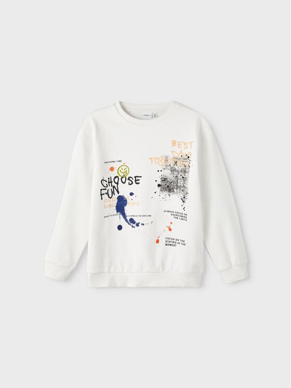 NAME IT NAME IT Суитшърт 13213183 Бял Loose Fit
