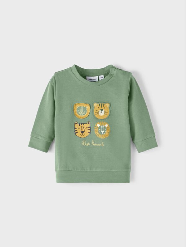 NAME IT NAME IT Суитшърт 13215627 Зелен Regular Fit