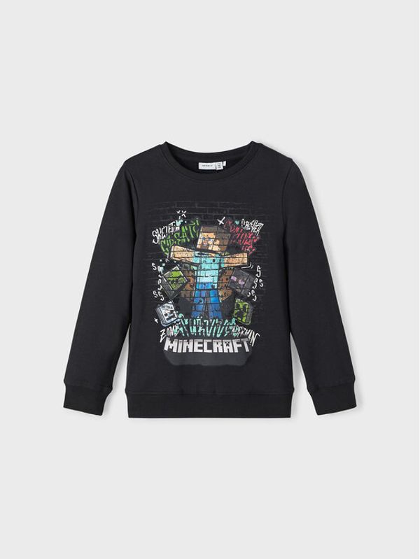 NAME IT NAME IT Суитшърт MINECRAFT 13212587 Черен Regular Fit