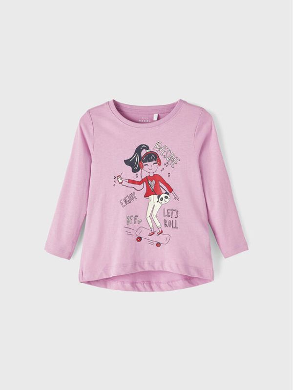 NAME IT NAME IT Тениска с дълъг ръкав Violet 13206644 Виолетов Loose Fit