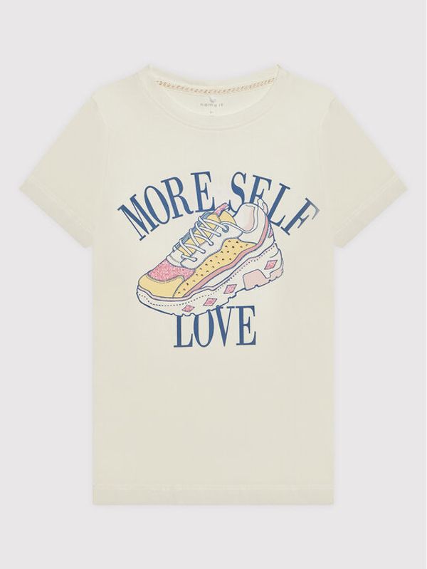 NAME IT NAME IT Тишърт 13198944 Бял Regular Fit