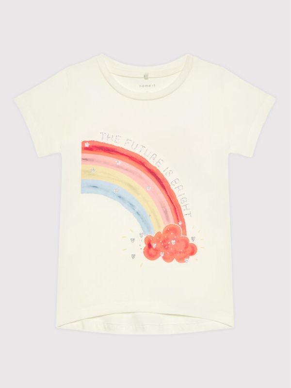 NAME IT NAME IT Тишърт 13201358 Бял Regular Fit