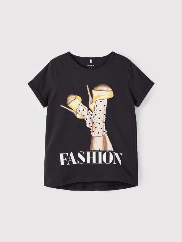 NAME IT NAME IT Тишърт 13201372 Черен Regular Fit