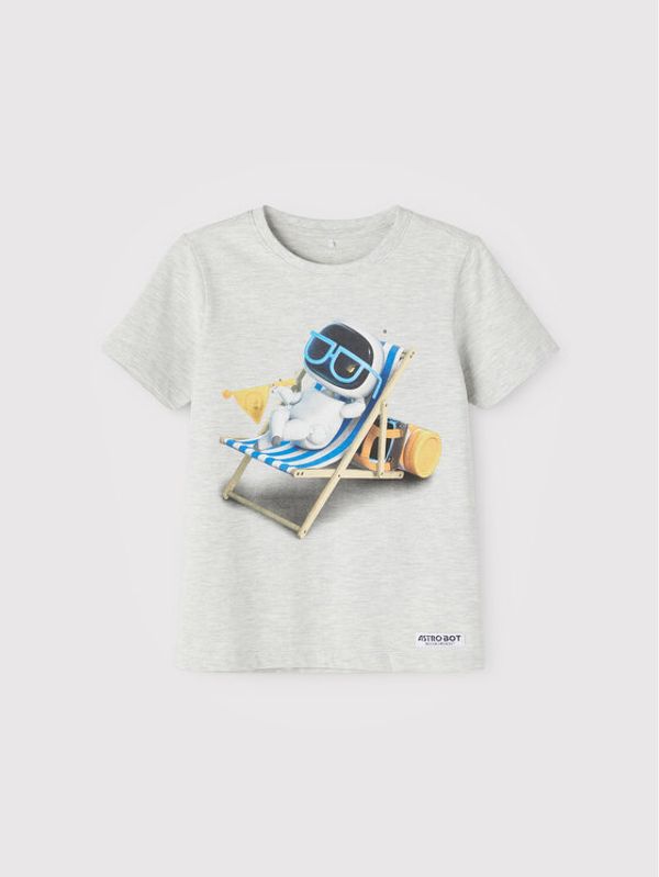 NAME IT NAME IT Тишърт 13203678 Сив Regular Fit