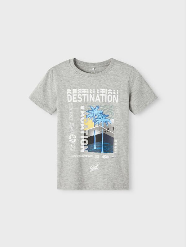 NAME IT NAME IT Тишърт 13214643 Сив Regular Fit