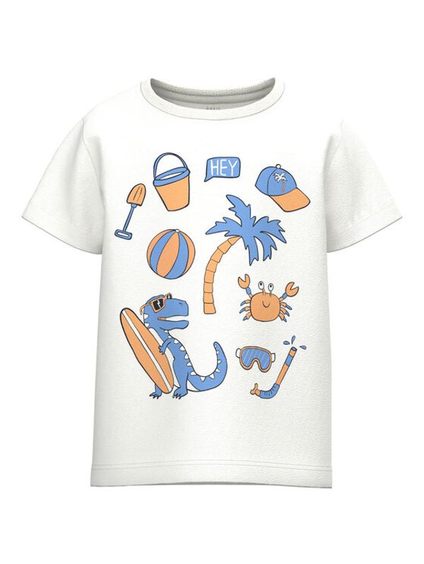 NAME IT NAME IT Тишърт 13216932 Бял Loose Fit