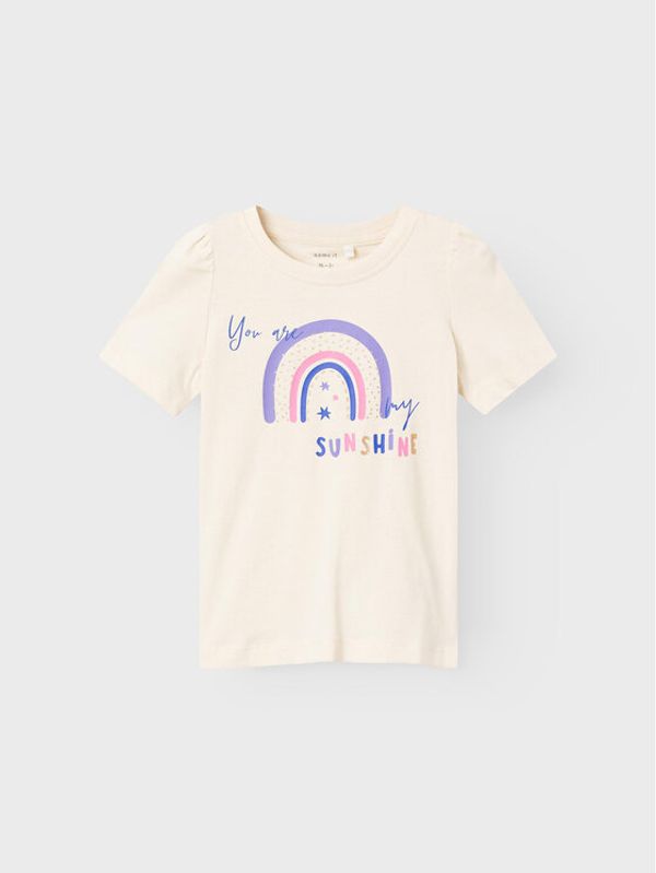 NAME IT NAME IT Тишърт 13219818 Екрю Regular Fit