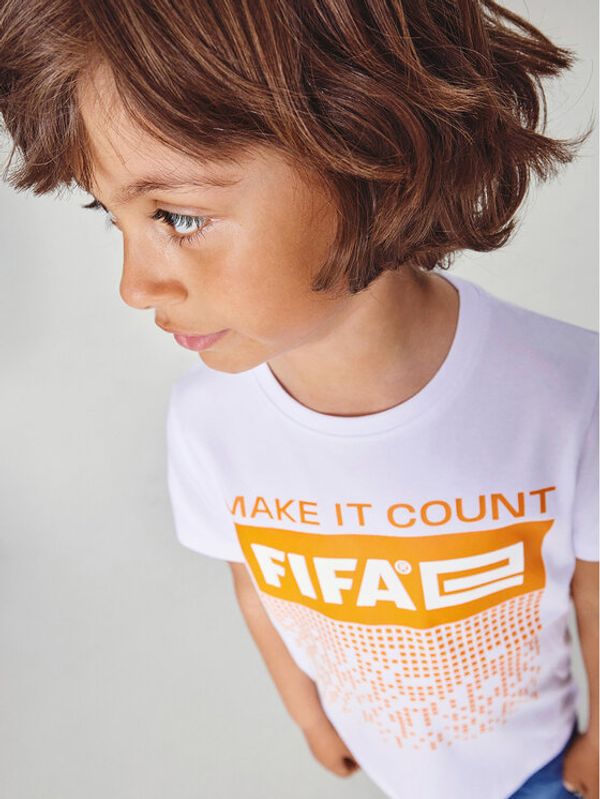 NAME IT NAME IT Тишърт FIFA 13215750 Бял Regular Fit