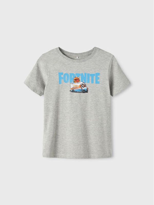 NAME IT NAME IT Тишърт Fornite 13208249 Сив Regular Fit