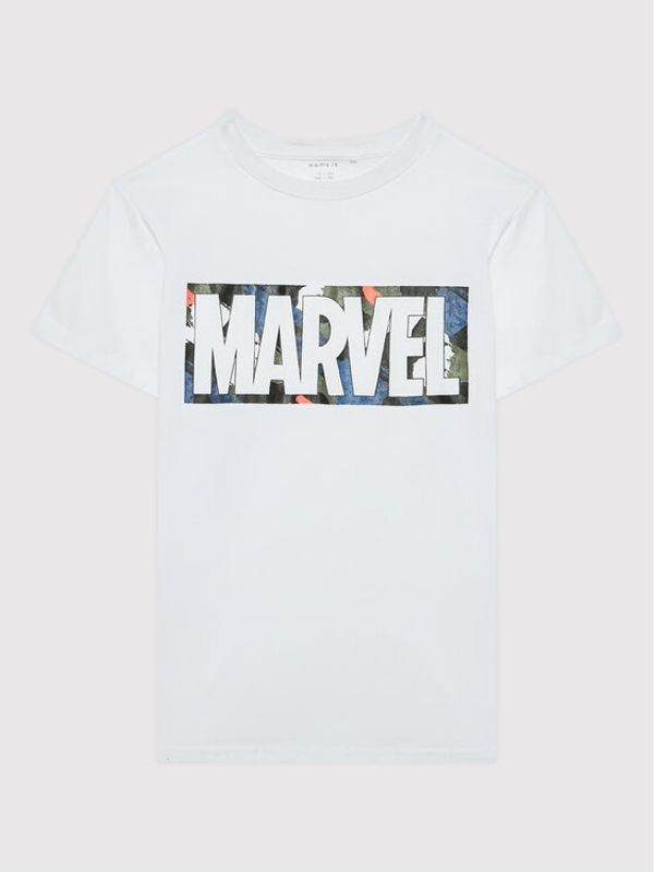 NAME IT NAME IT Тишърт MARVEL 1320339 Бял Regular Fit