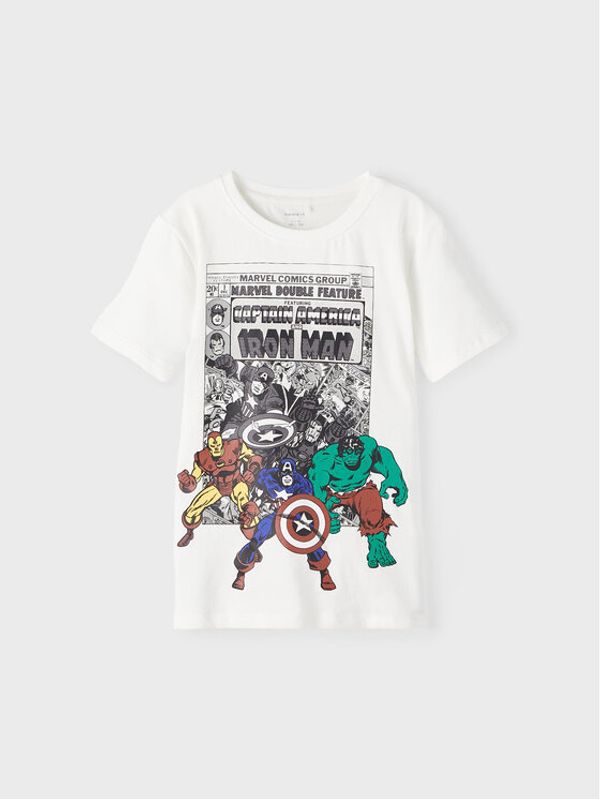 NAME IT NAME IT Тишърт MARVEL 13210832 Бял Regular Fit