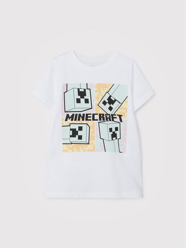 NAME IT NAME IT Тишърт MINECRAFT 13205323 Бял Regular Fit
