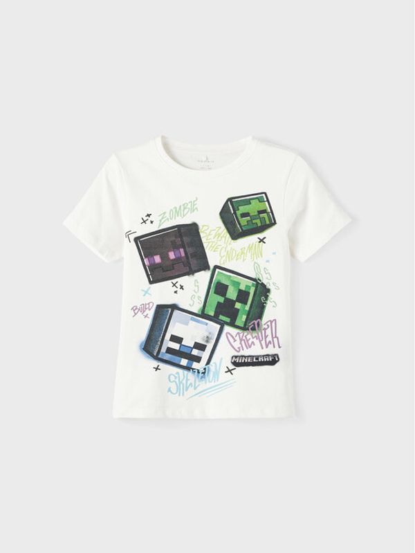 NAME IT NAME IT Тишърт MINECRAFT 13212584 Бял Regular Fit