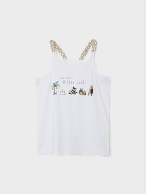 NAME IT NAME IT топ 13214959 Бял Slim Fit