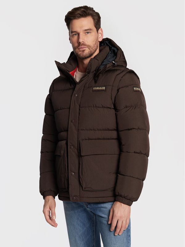 Napapijri Napapijri Пухено яке A-Chairlift NP0A4GLQ Кафяв Regular Fit