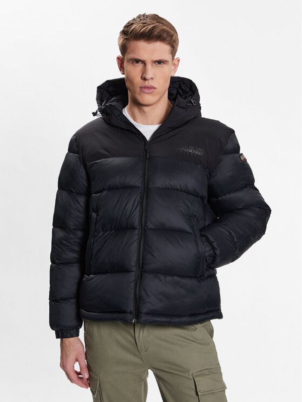 Napapijri Napapijri Пухено яке A-Hornelen NP0A4GLL Черен Regular Fit