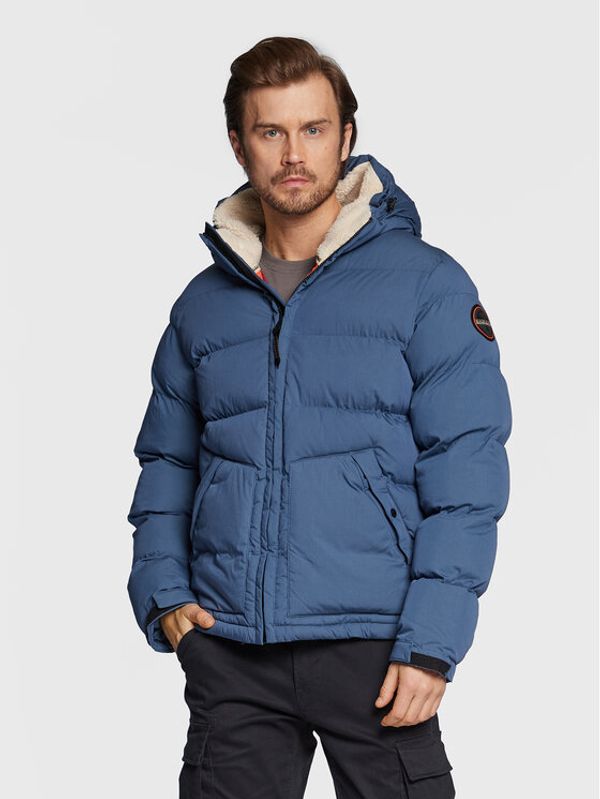 Napapijri Napapijri Пухено яке A-Raspeball NP0A4GNX Син Regular Fit