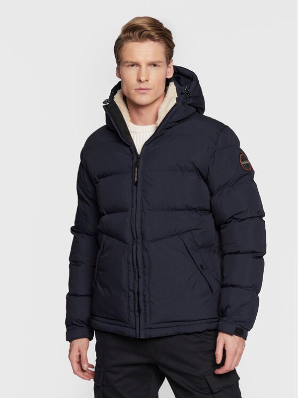 Napapijri Napapijri Пухено яке A-Raspeball NP0A4GNX Тъмносин Regular Fit