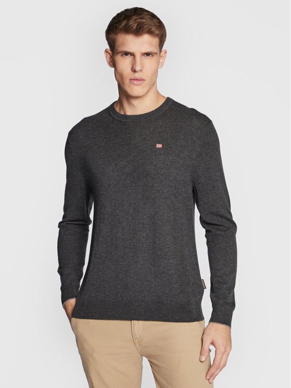 Napapijri Napapijri Пуловер Damavand NP0A4GJU Сив Regular Fit