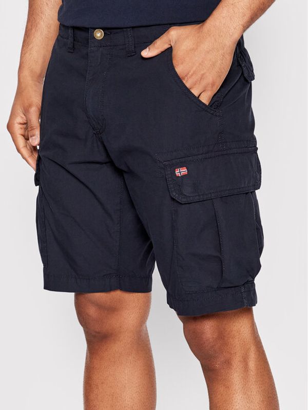 Napapijri Napapijri Шорти от плат Noto 5 NP0A4GAM Тъмносин Regular Fit