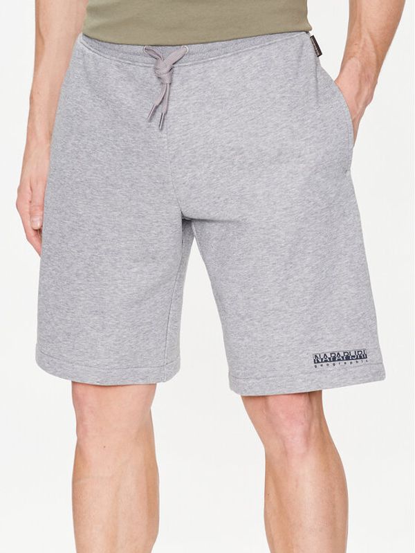 Napapijri Napapijri Спортни шорти N-Box NP0A4GAO Сив Regular Fit