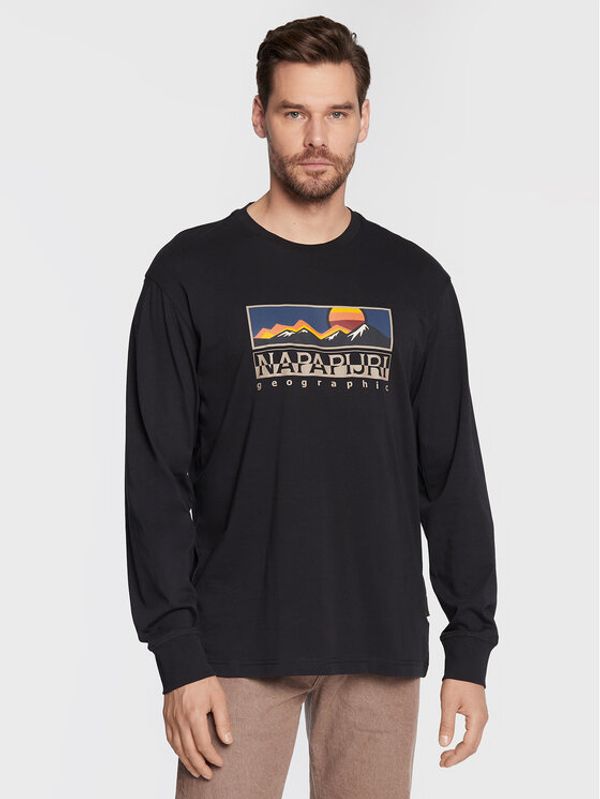 Napapijri Napapijri Тениска с дълъг ръкав S-Freestyle NP0A4GRM Черен Regular Fit