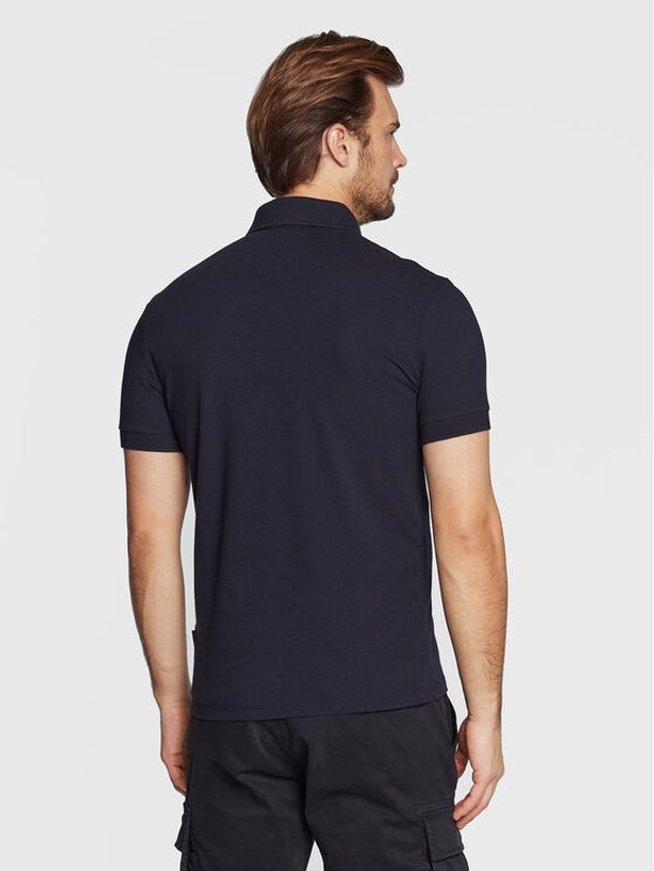 Napapijri Napapijri Тениска с яка и копчета E-Ayas NP0A4H9W Тъмносин Regular Fit