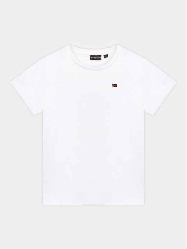 Napapijri Napapijri Тишърт NP0A4GEH S Бял Regular Fit