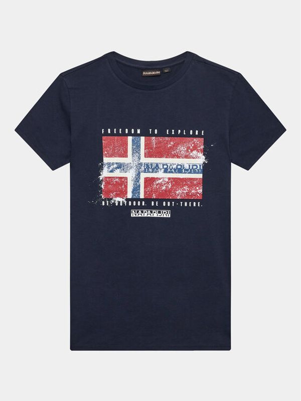 Napapijri Napapijri Тишърт NP0A4HGP D Тъмносин Regular Fit