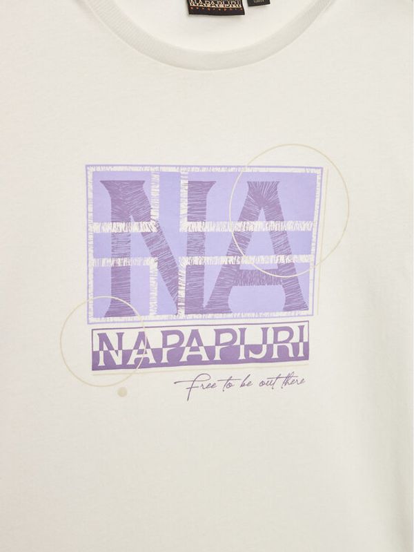 Napapijri Napapijri Тишърт NP0A4HGP S Екрю Regular Fit