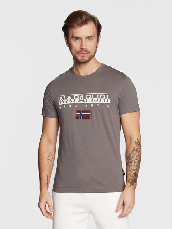 Napapijri Napapijri Тишърт S-Ayas NP0A4GDQ Сив Regular Fit